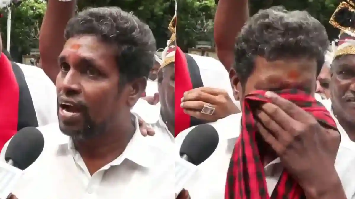 तमिलनाडु चुनाव परिणाम 2026 रुझानों में सत्तारूढ़ DMK पीछे भावुक कार्यकर्ता का वीडियो वायरल