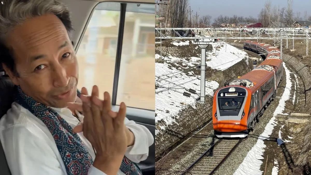 दिल्ली-श्रीनगर वंदे भारत में सफर कर गदगद हुए सोनम वांगचुक, बोले- भारतीय रेलवे की इस उपलब्धि पर गर्व