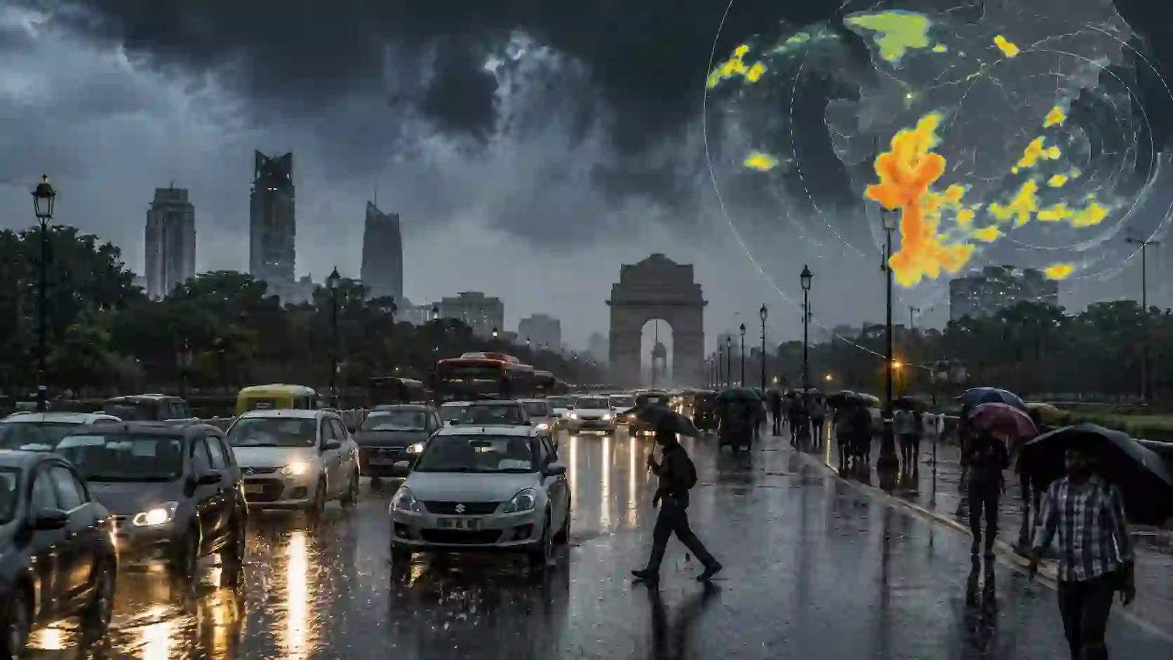 Delhi Weather Alert: Red Alert के बाद आज दिल्ली में Yellow-Orange Alert, नोएडा-गाजियाबाद में झमाझम बारिश का अनुमान